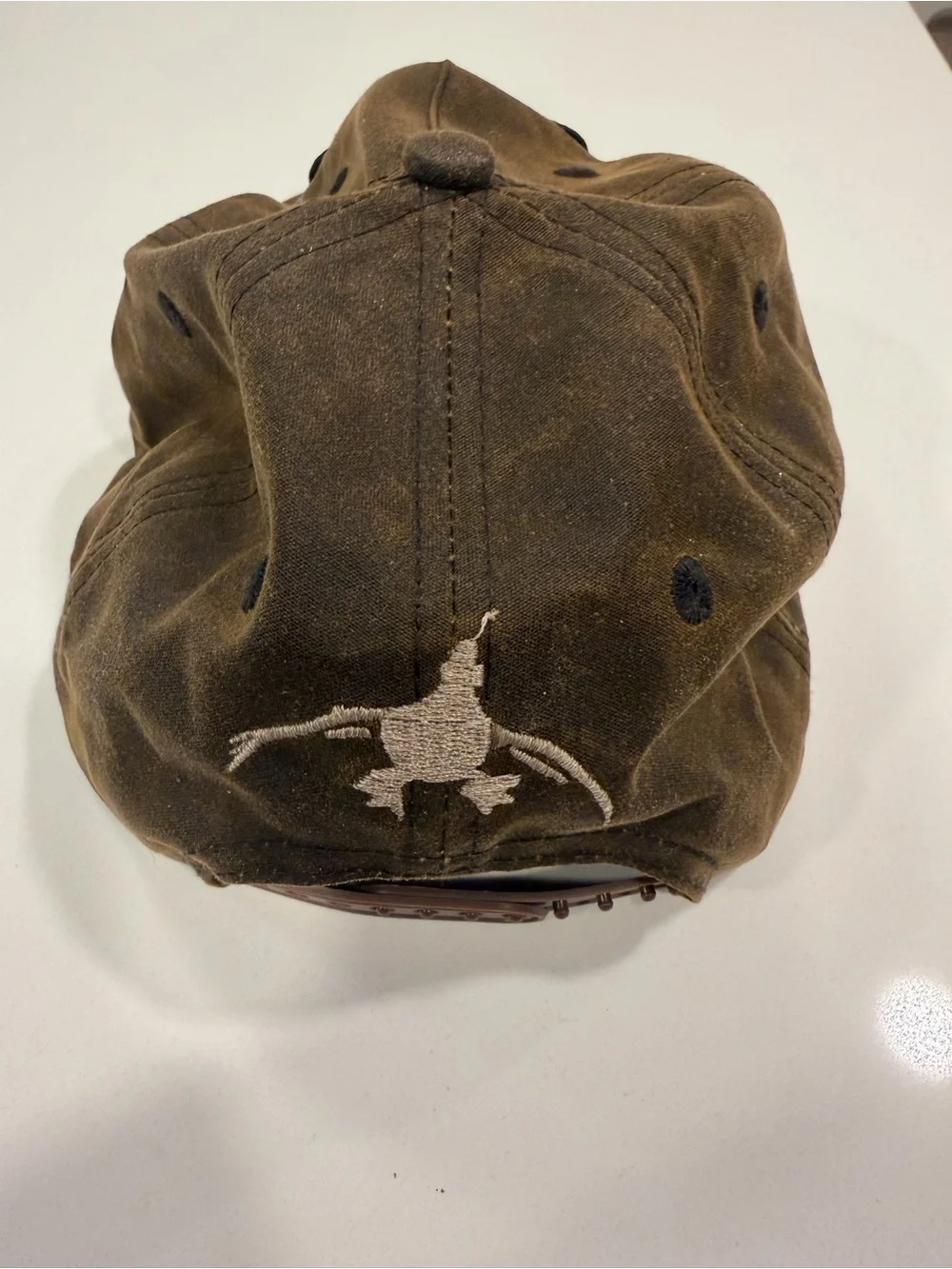 Brown Rope-Trim Baseball Cap